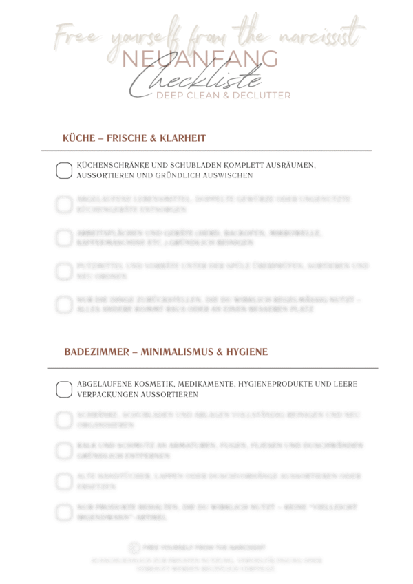 NEUANFANG | Deep Clean & Declutter | Die Checkliste – Bild 3